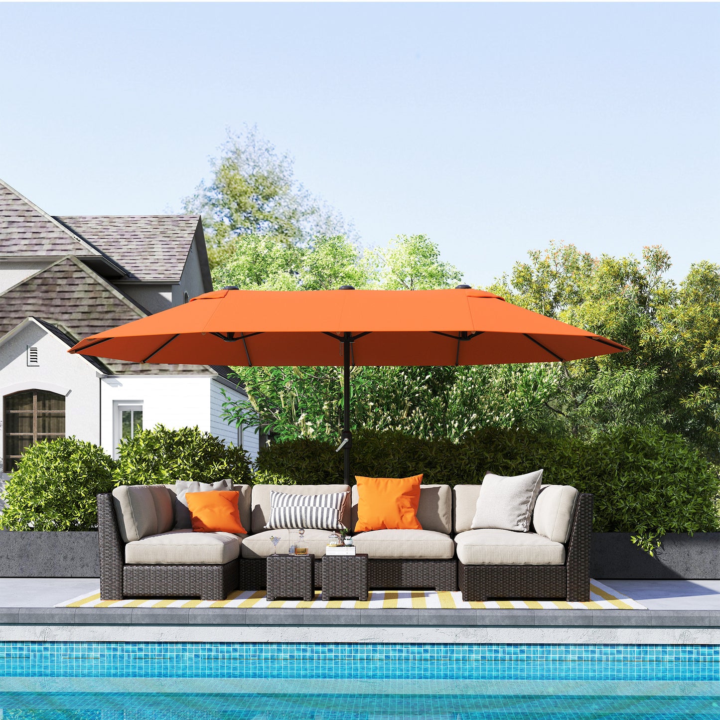 4.6m Double Garden Parasol