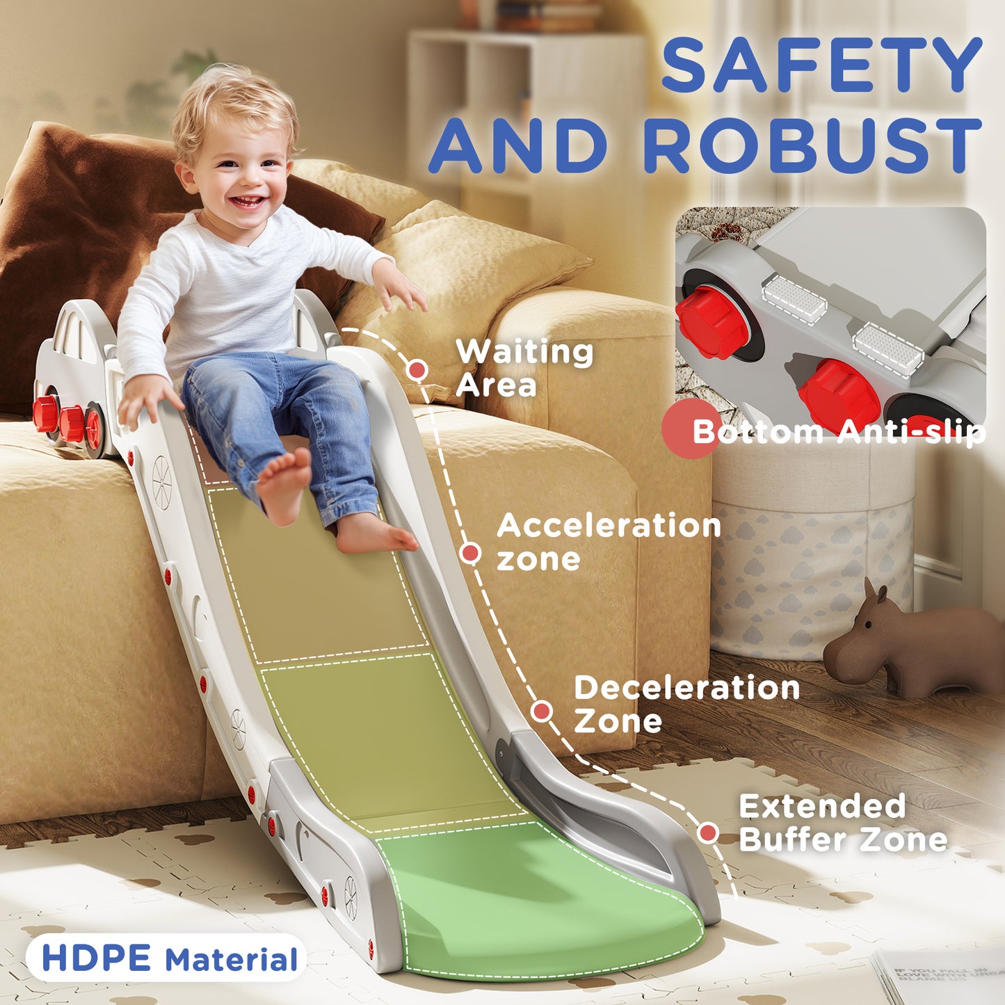 Kids Slide for Bed, Sofa, with Extended Length