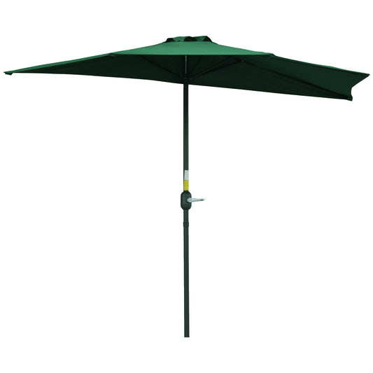 3(m) Half Parasol, Semi Round Umbrella with Metal Frame