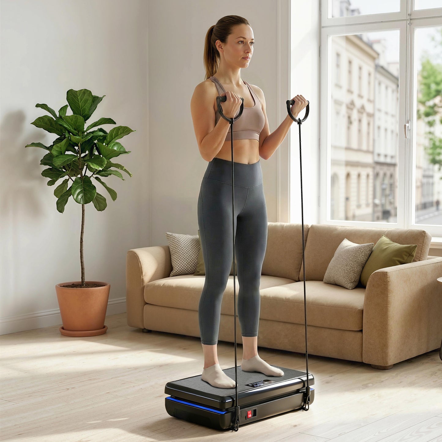 Vibration Plate Exercise Machine with 120 Speed Levels, 5 Programs (1)