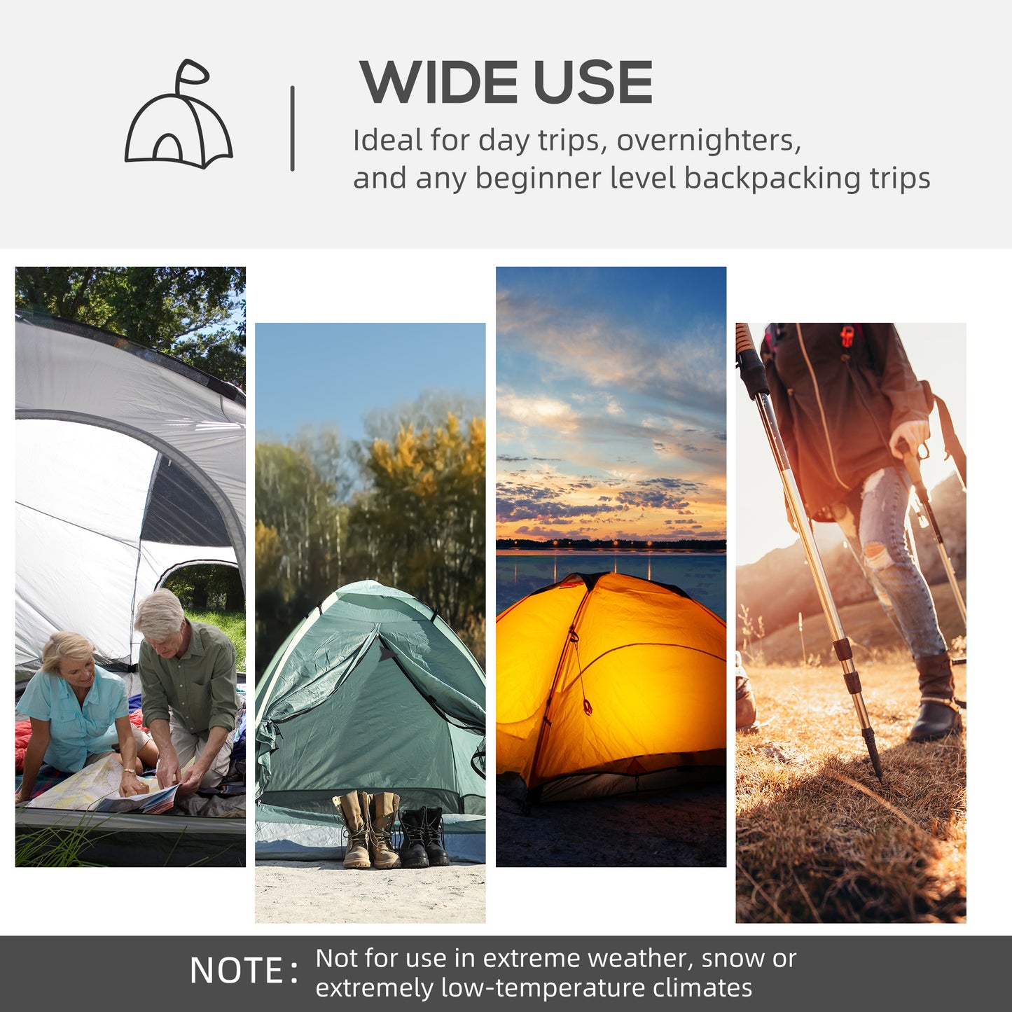 Dome Tent for 6-8 Person, Camping Tent with 4 Zipped Mesh Doors