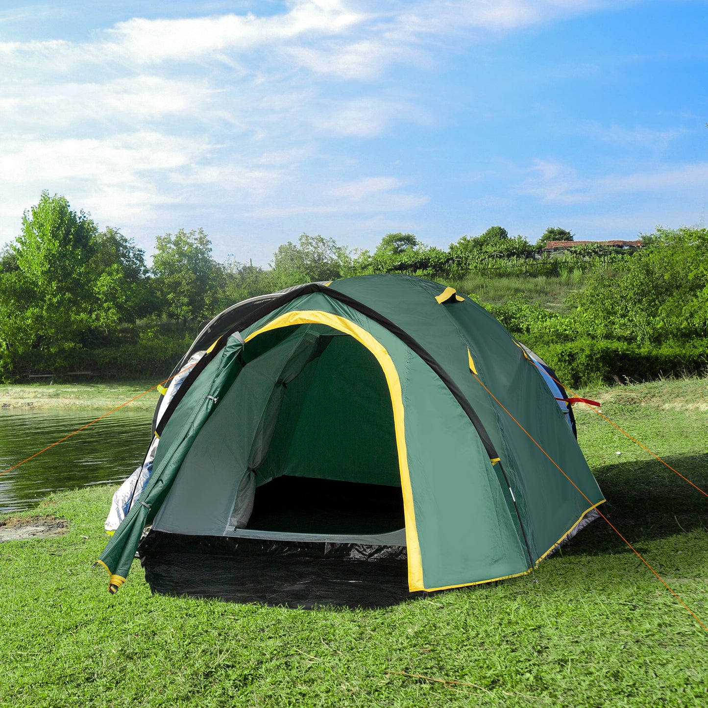 Dome Tent for 2 Person Camping Tent with Large Windows