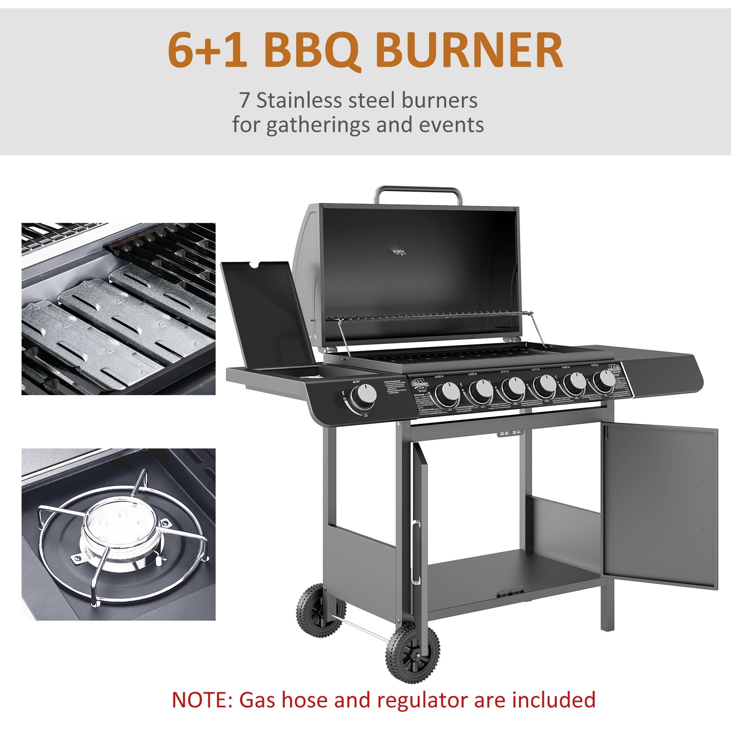 Seven-Burner Gas BBQ Grill