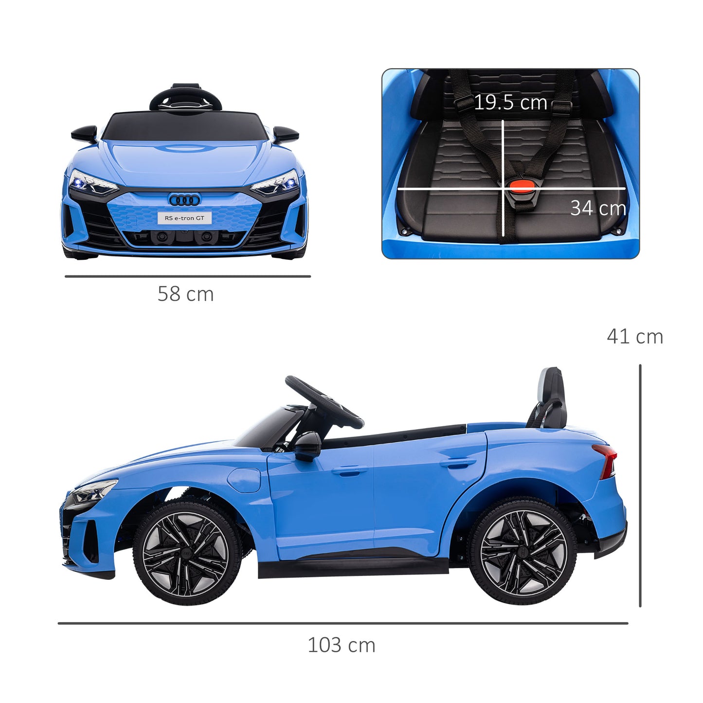 Audi Licensed 12V Kids Electric Ride-On, with Remote Control