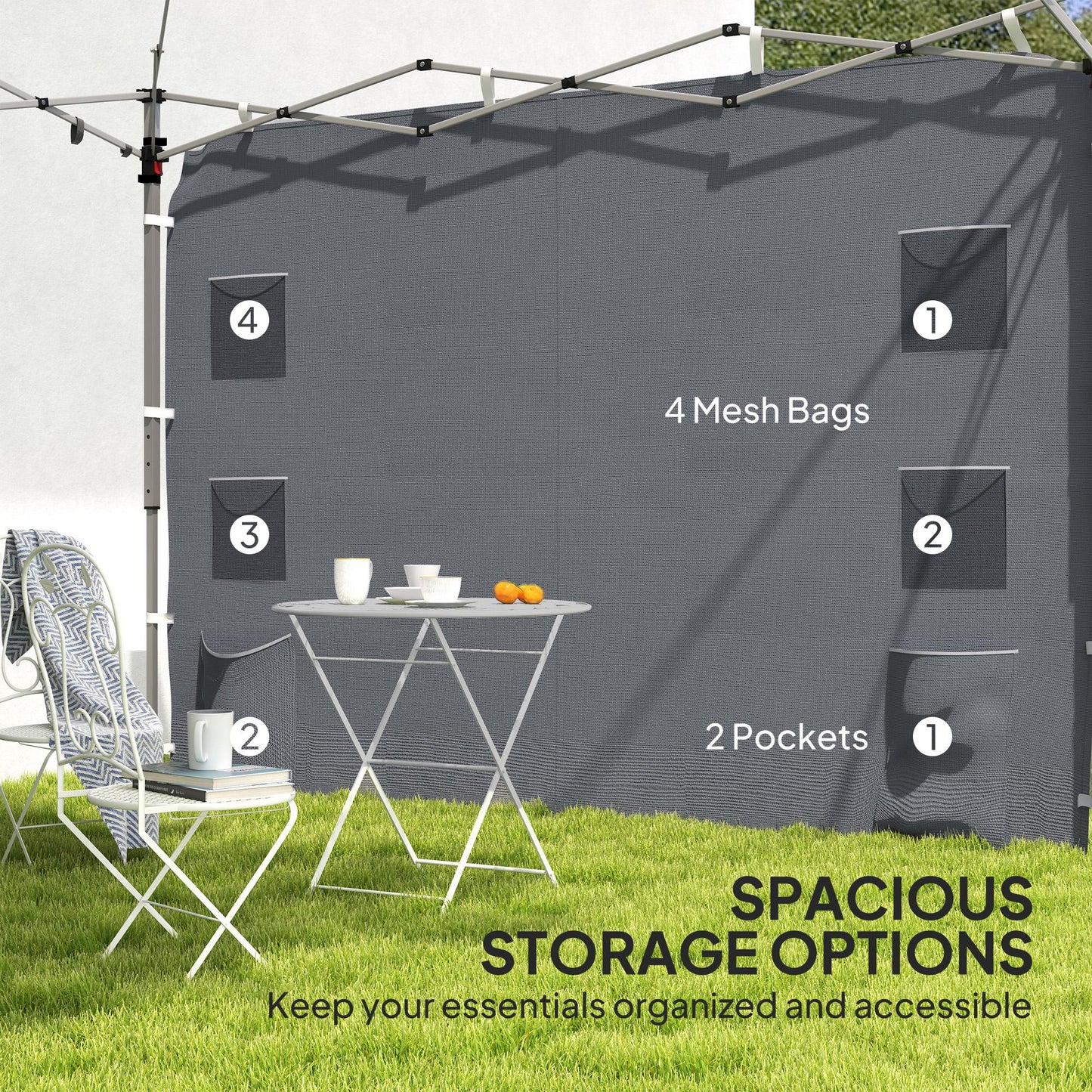 195 x 295cm Replacement Gazebo Sidewall