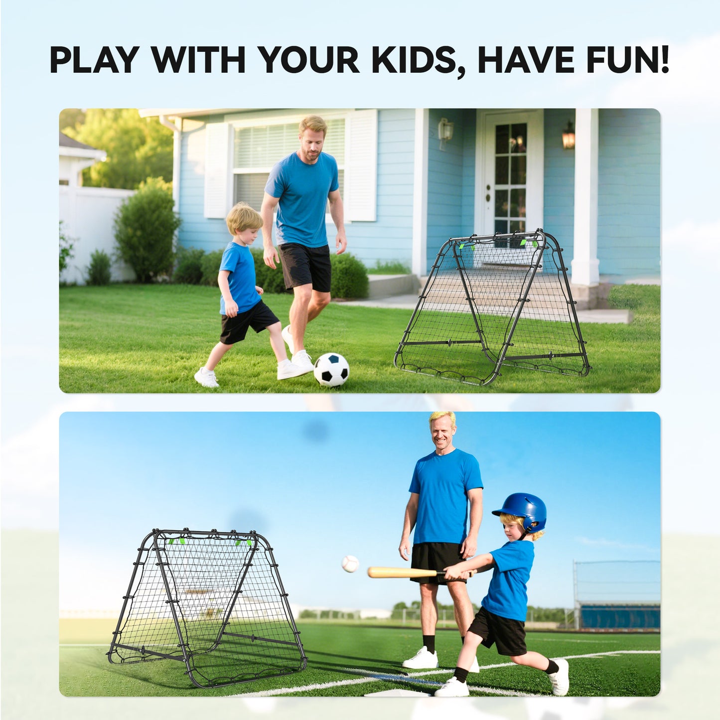 Double Sided Football Rebounder Net