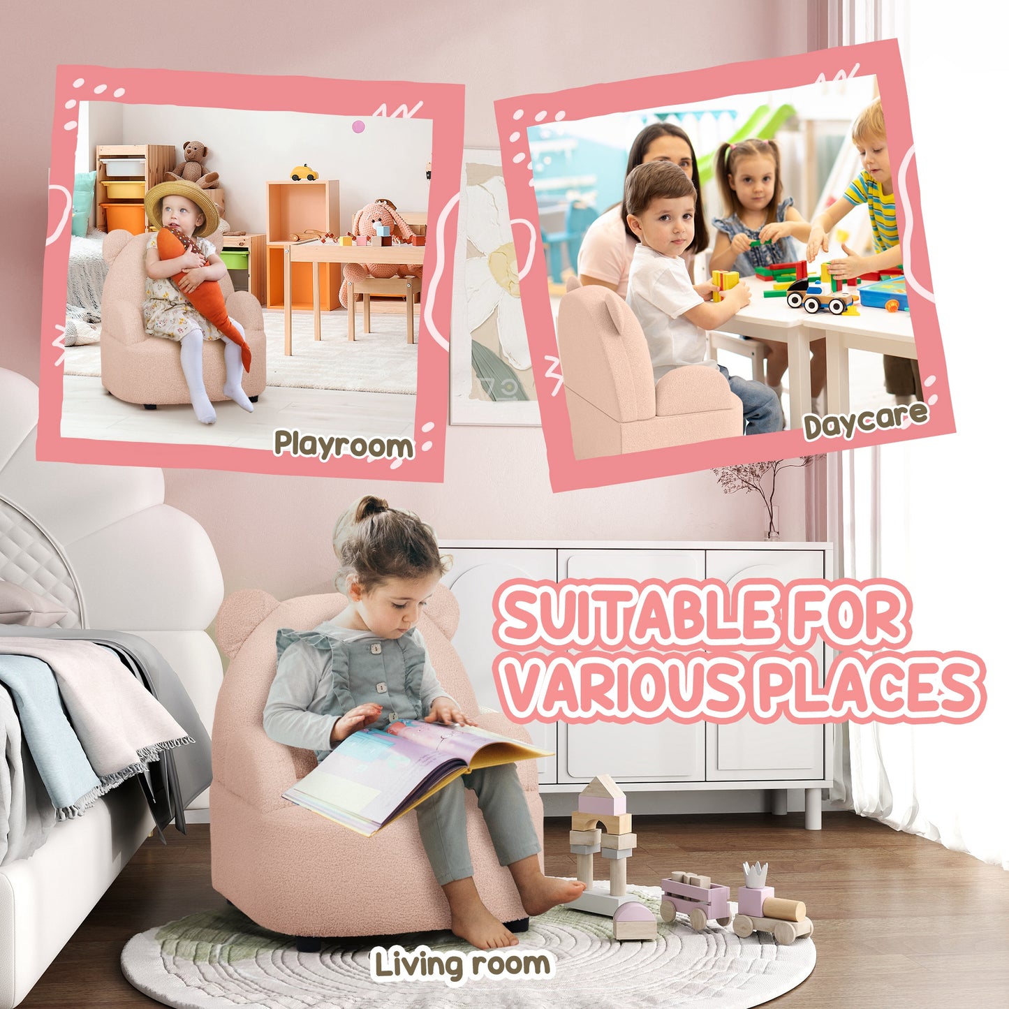 Kids Armchair, Bear Shaped Toddler Chair