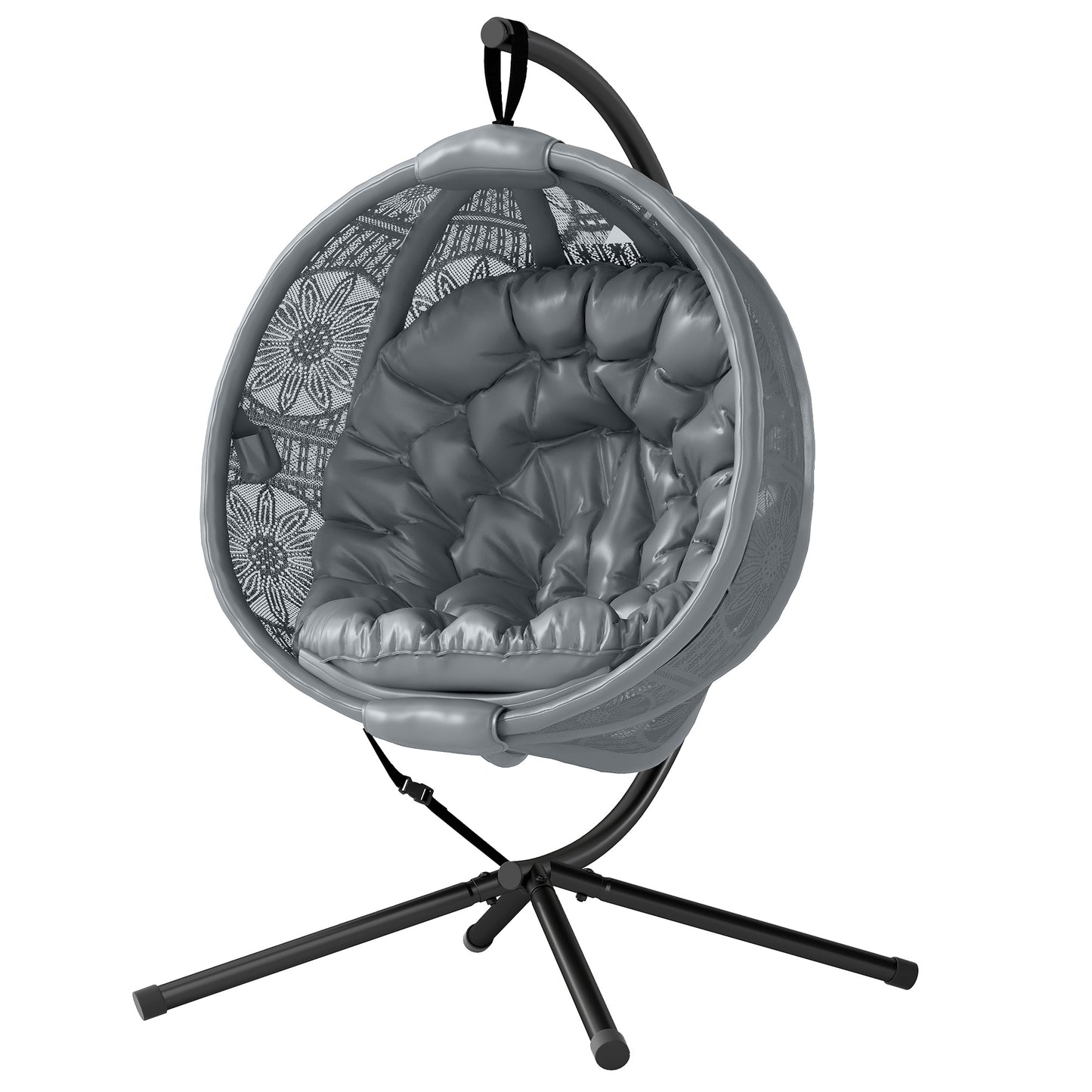 Round Egg Basket Chair, with Steel Stand