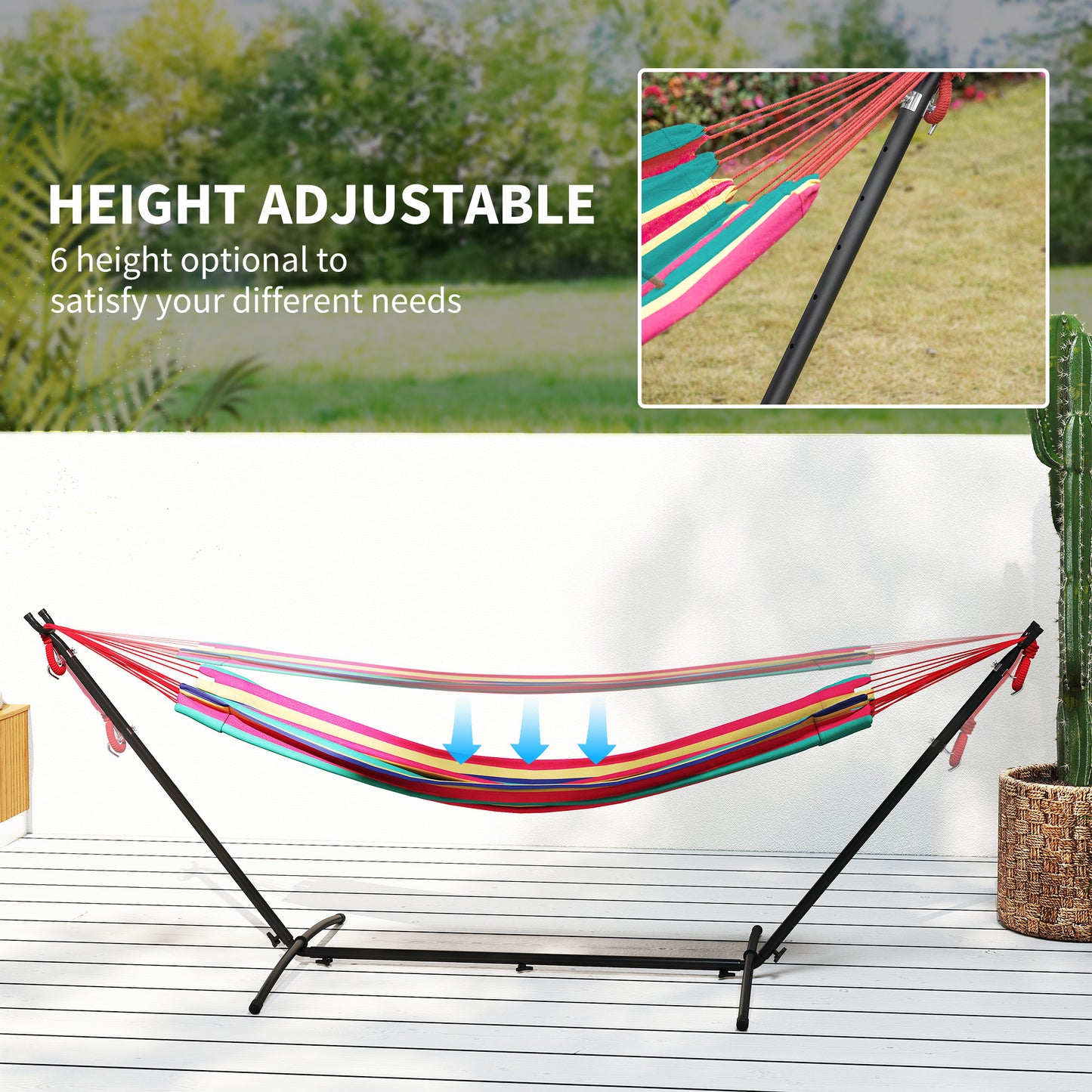 298 x 117cm Hammock with Stand Camping Hammock