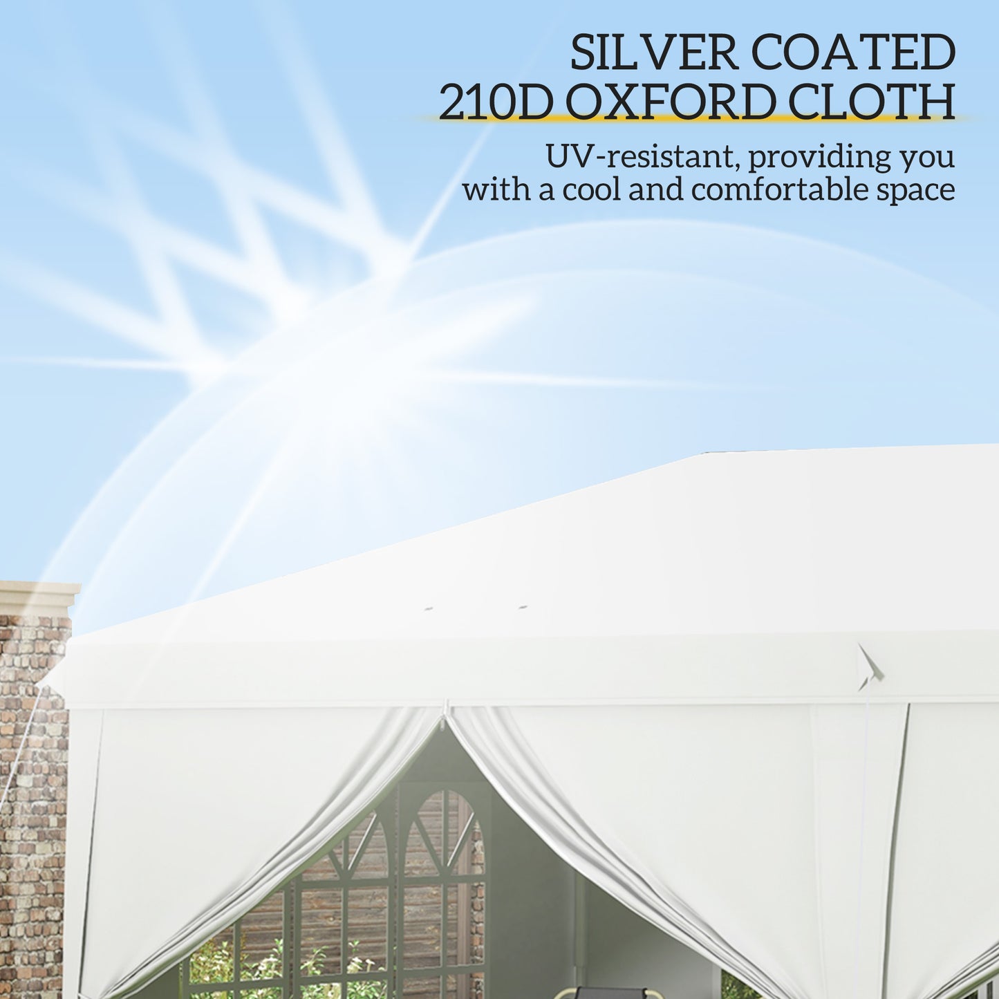 3 x 6 m Garden Pop Up Gazebo, Wedding Party Tent Marquee
