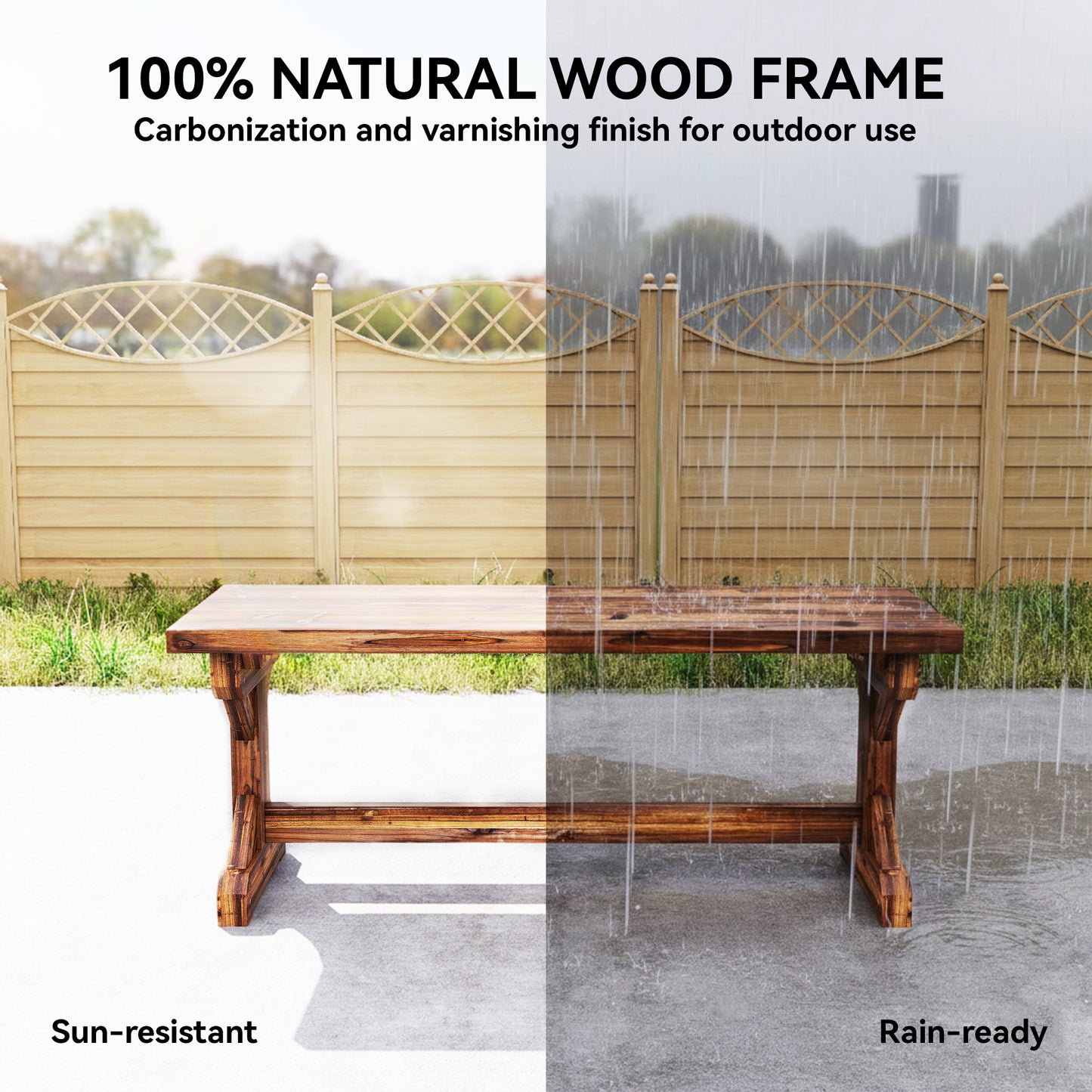 Rustic Wooden Garden Bench