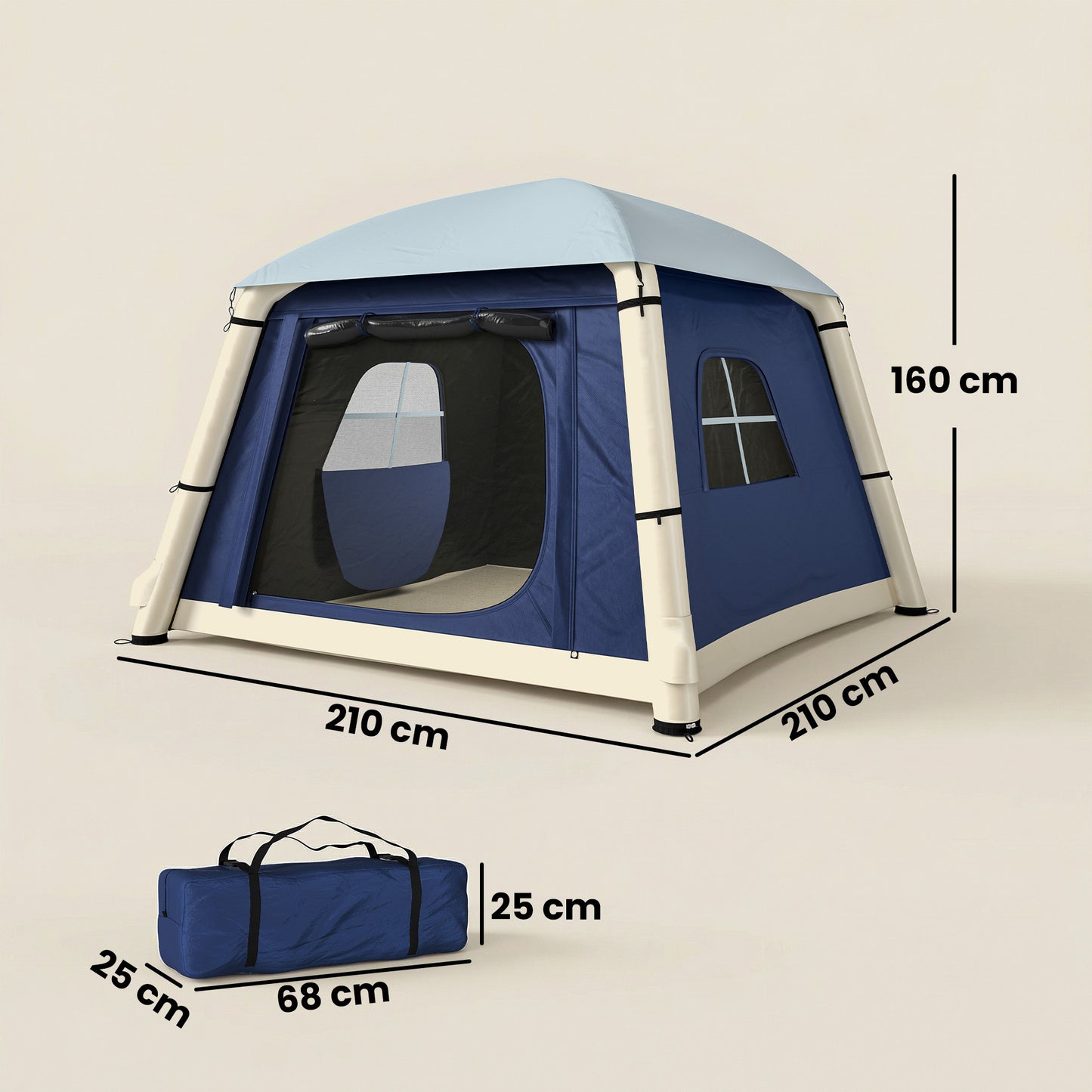 Inflatable Camping Tent w/ Hand Pump (1)