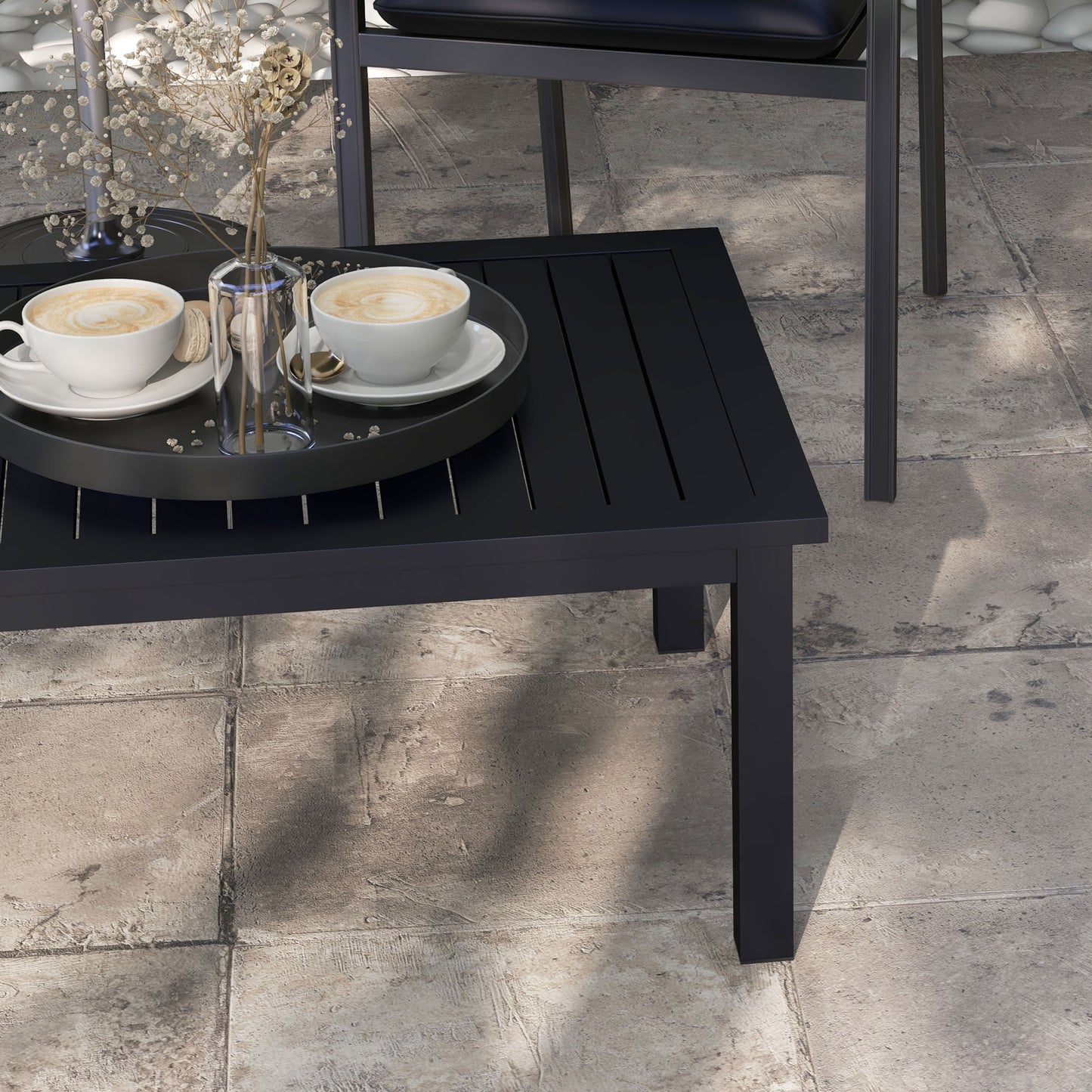 100cm x 60cm Aluminium Outdoor Coffee Table