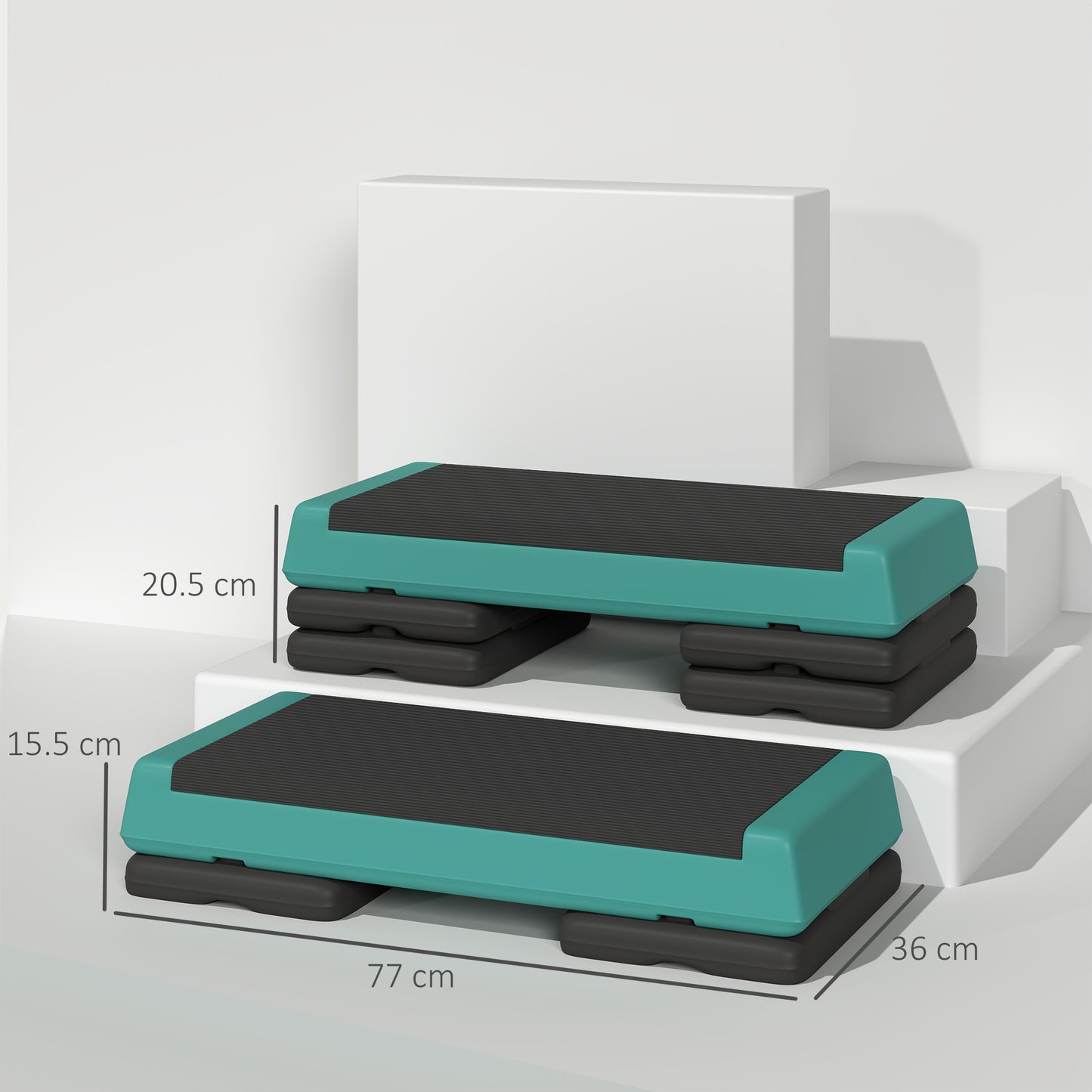 Adjustable Fitness Stepper, with Non-Slip Surface, for Home, Gym