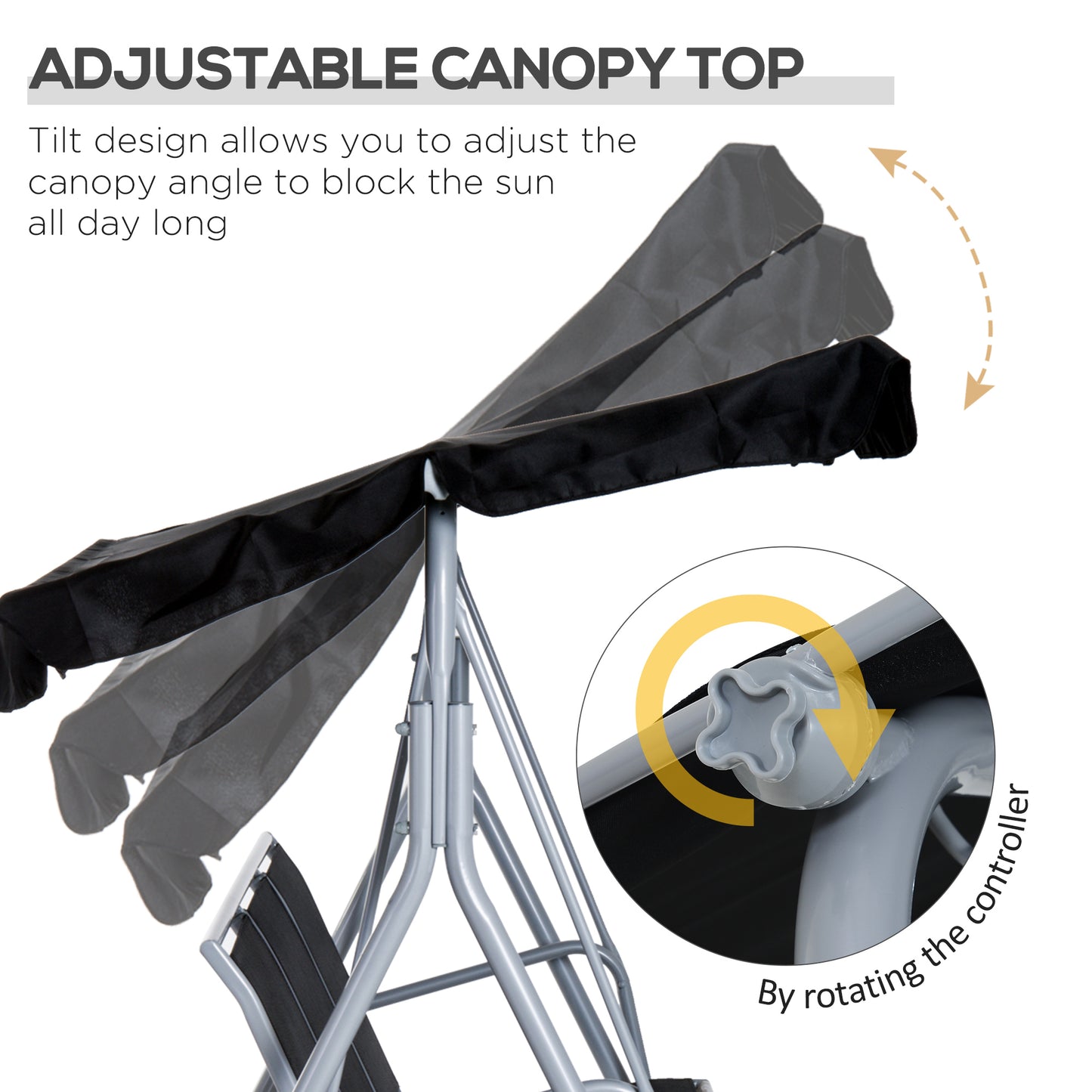 Outdoor 3-Seater Swing Chair