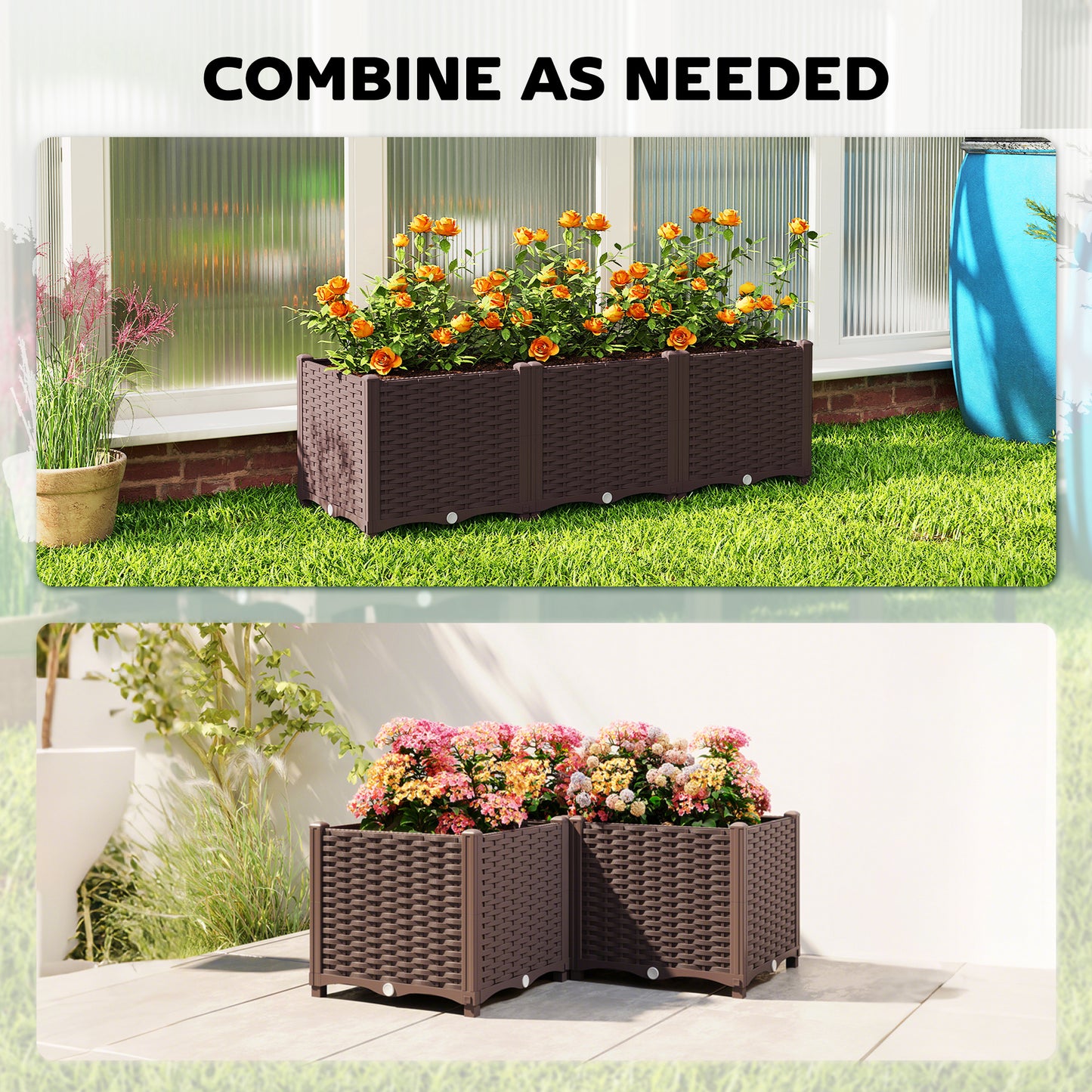 Plastic Raised Garden Bed with Legs (1)