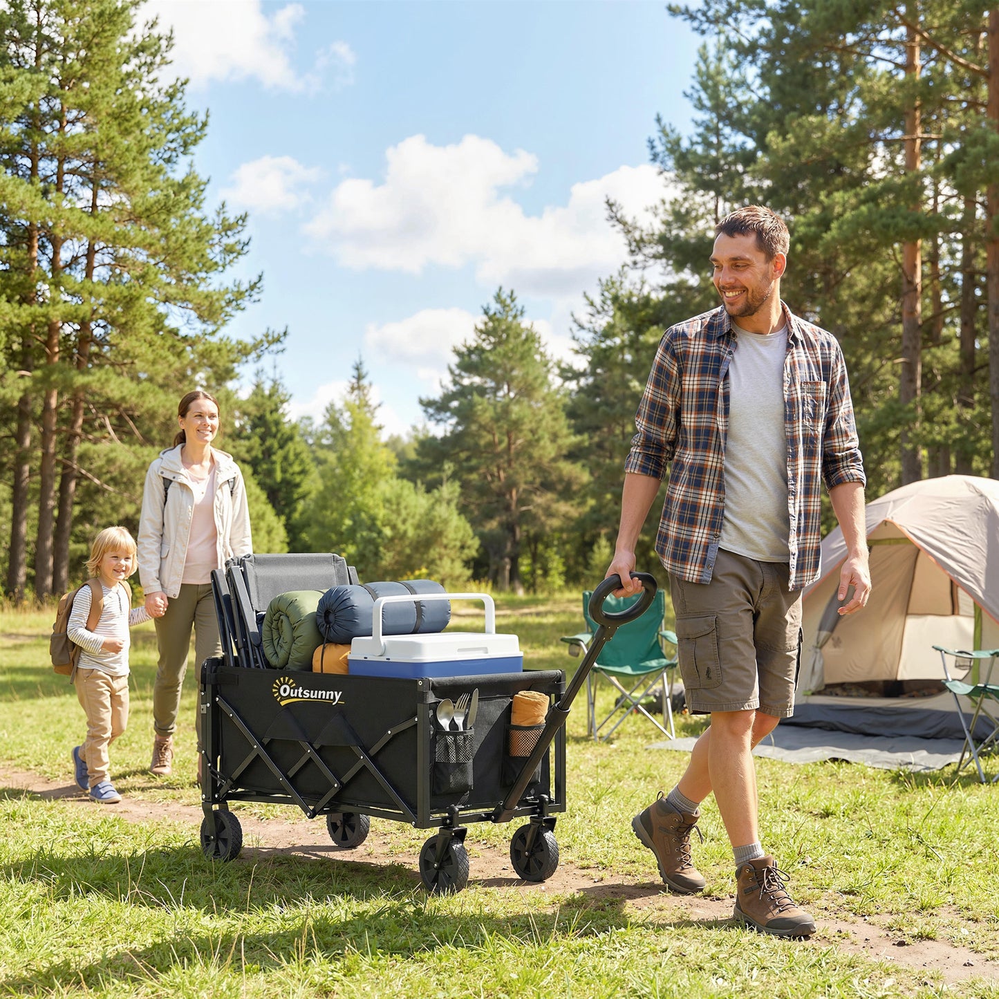 60L Foldable Festival Trolley on Wheels