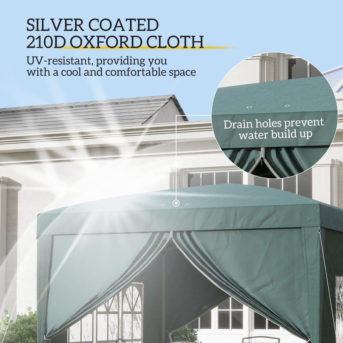 3 x 3m Pop Up Gazebo, Wedding Party Canopy Tent Marquee
