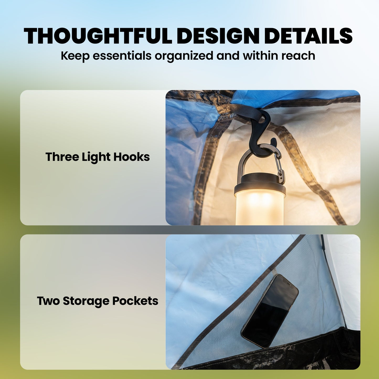 Family Camping Tent 3000mm Waterproof Windproof Tunnel Tent 8-12 (1)