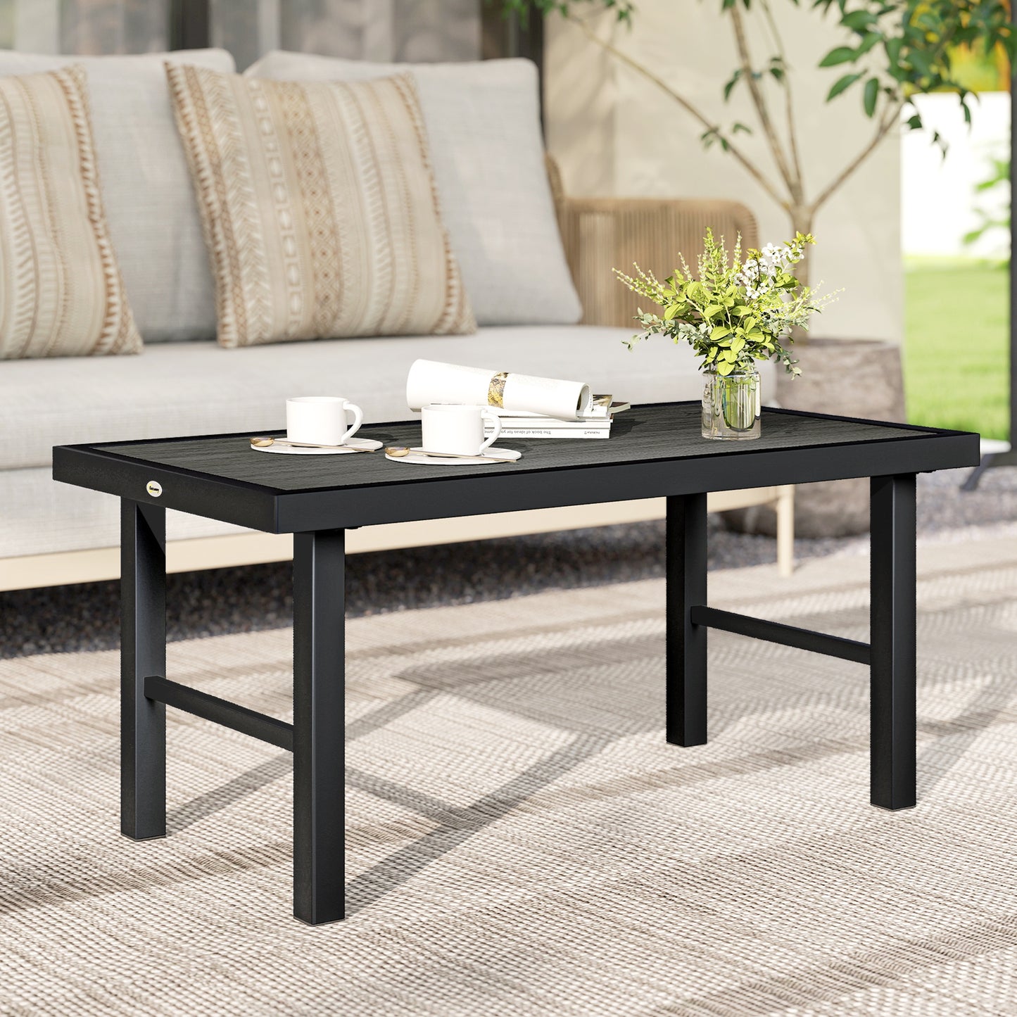 Metal Garden Coffee Table, Outdoor Side Table