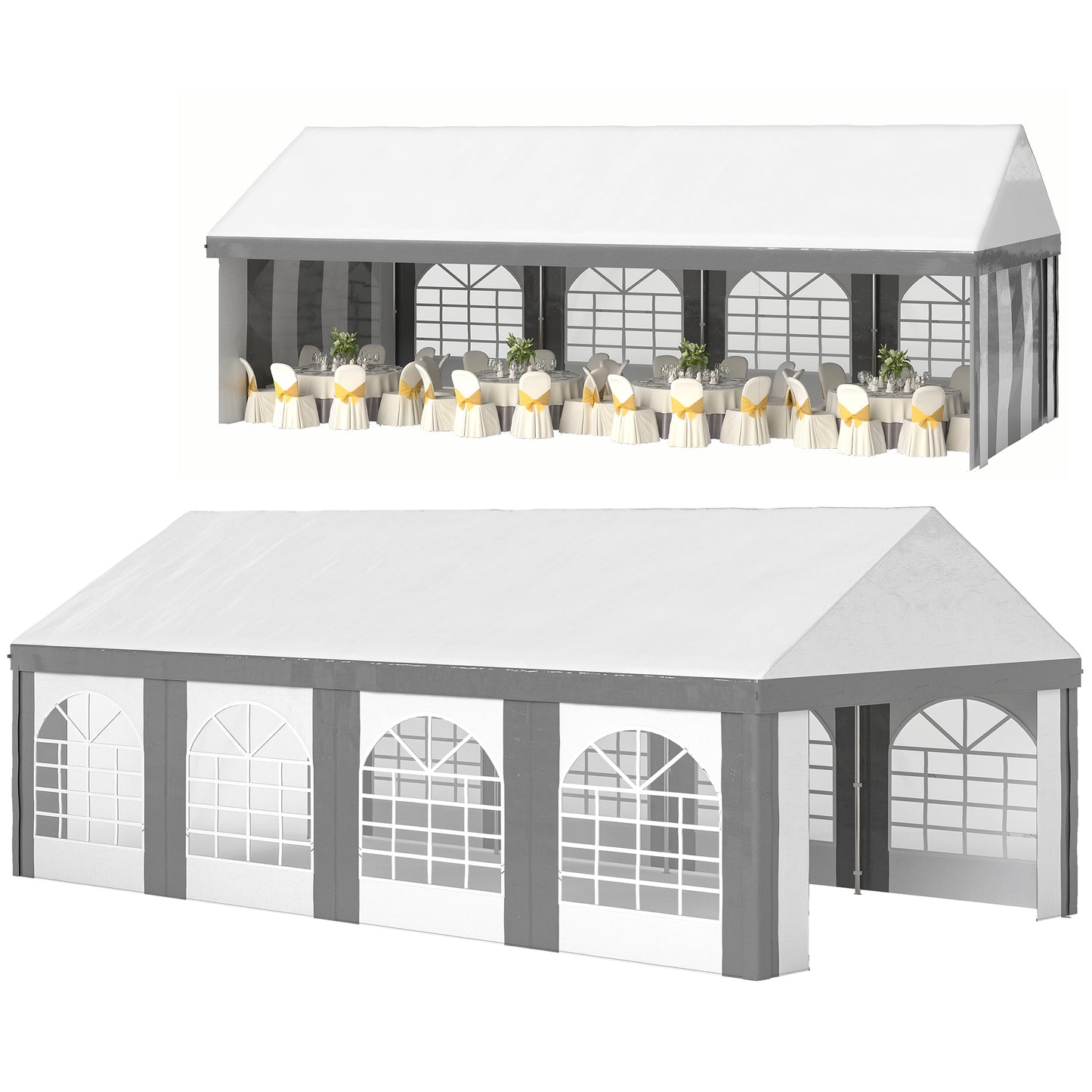 8m x 4m Marquee Gazebo with Sides