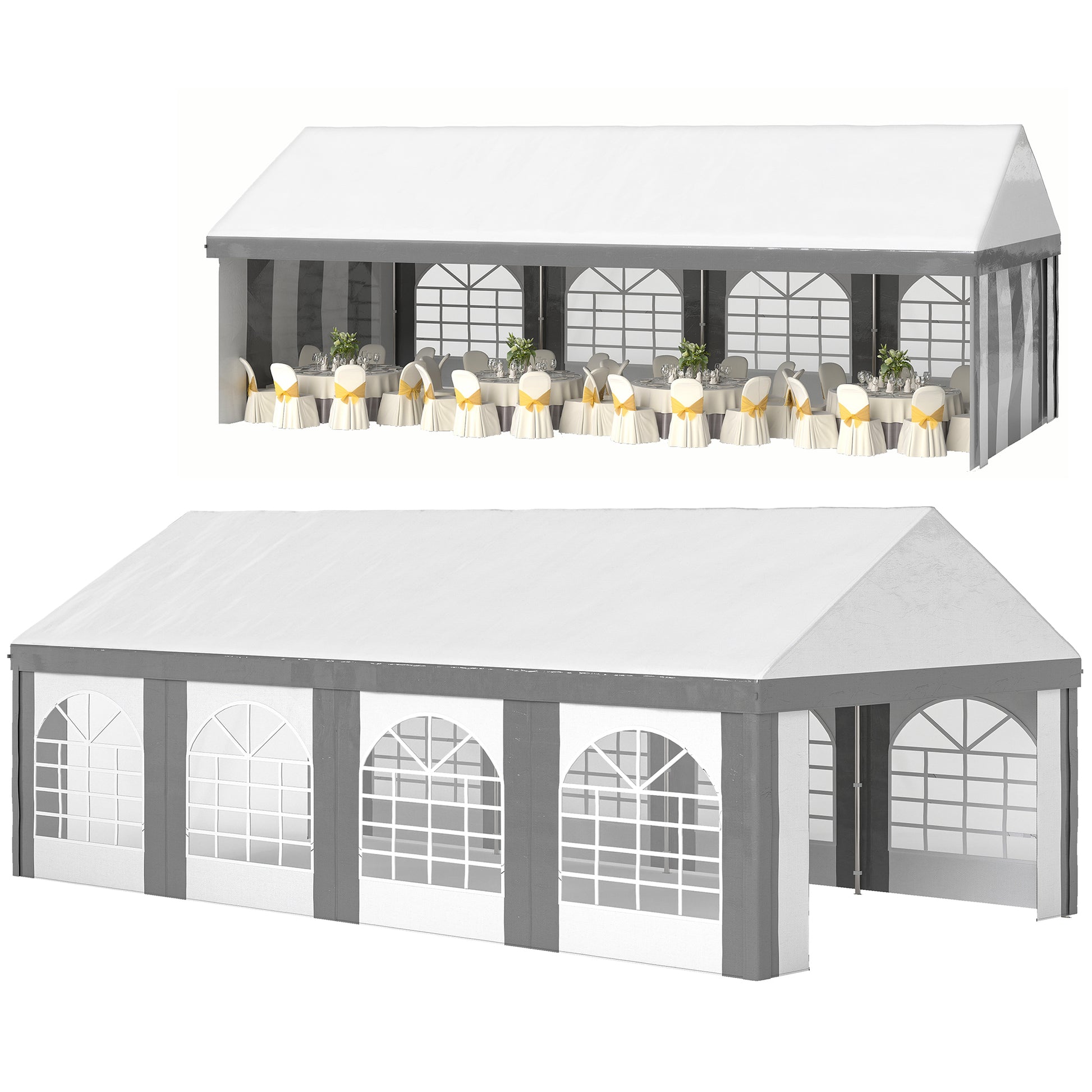 8m x 4m Marquee Gazebo with Sides