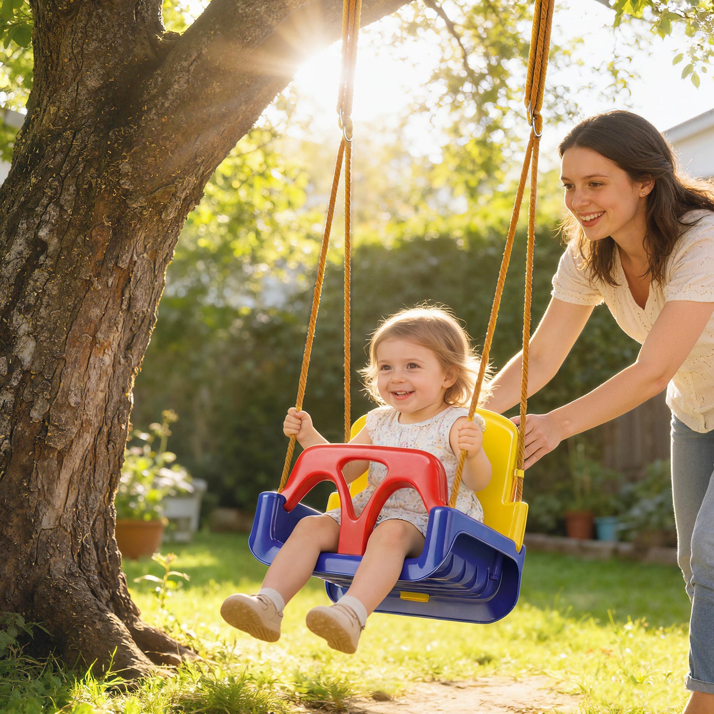 3 in 1 Detachable Kids Swing Seat with Seatbelt