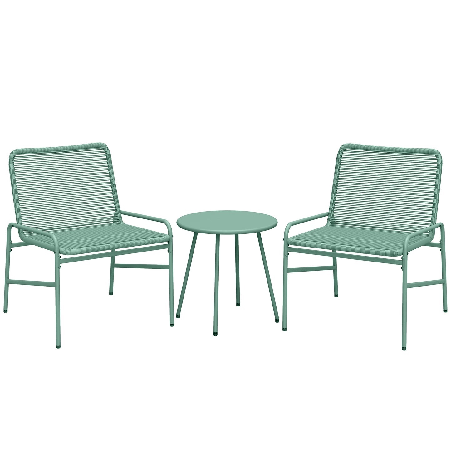 3 Piece Rattan Bistro Set, Outdoor Garden Furniture Set