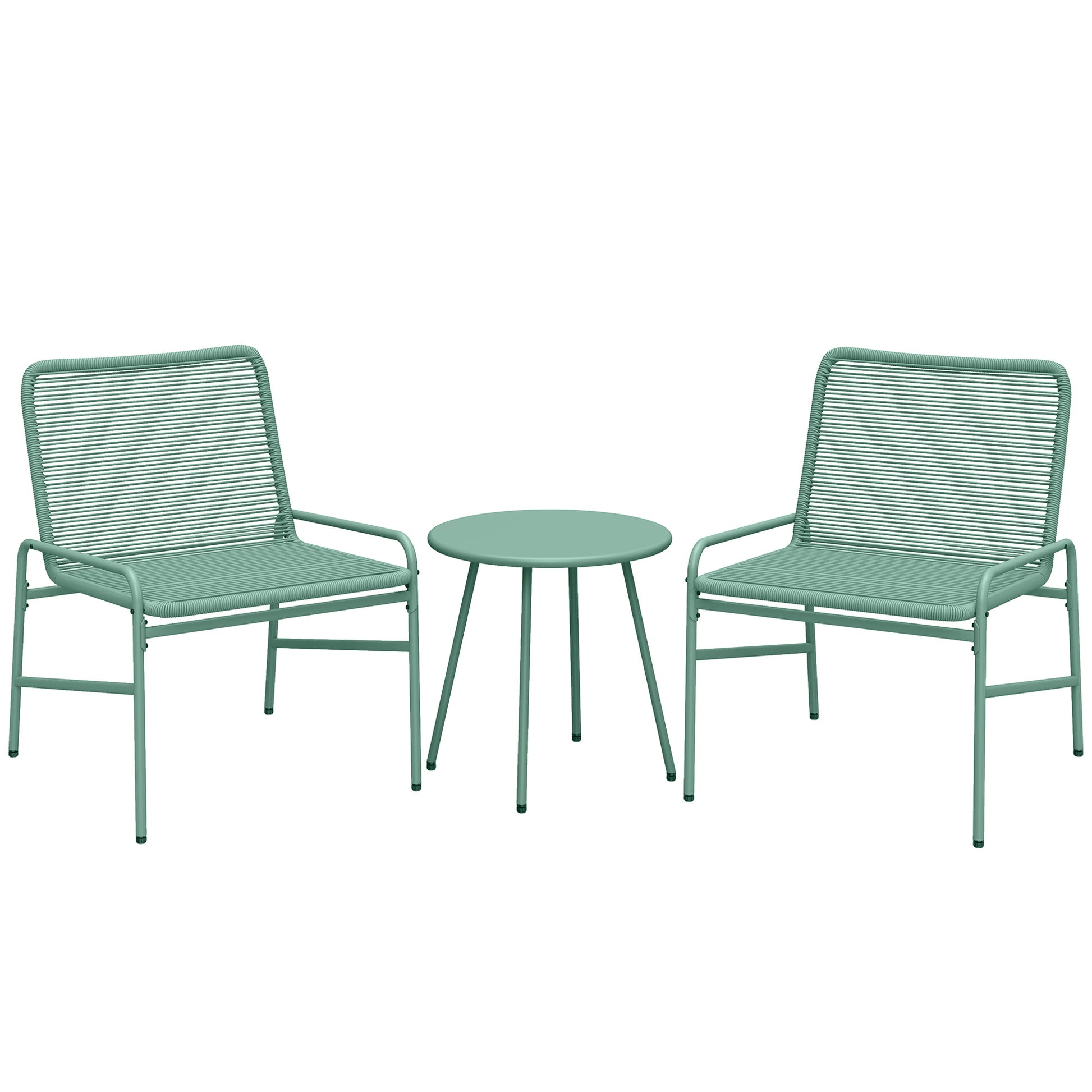 3 Piece Rattan Bistro Set, Outdoor Garden Furniture Set
