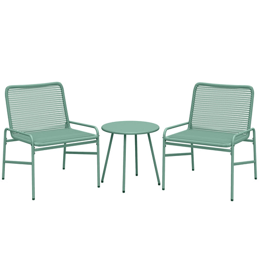 3 Piece Rattan Bistro Set, Outdoor Garden Furniture Set