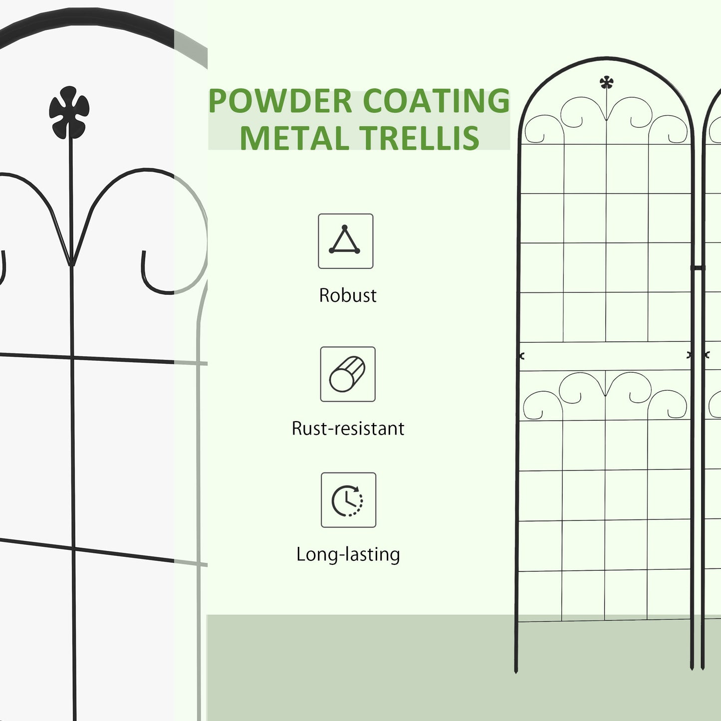 Metal Trellis Set of 2, Garden Trellis