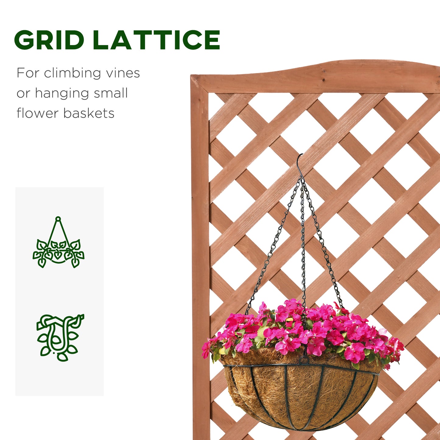 53L Garden Wooden Planter Box