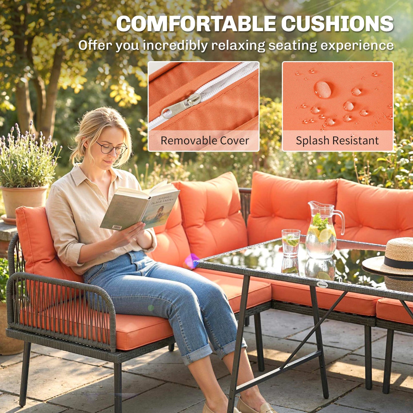 6 Piece Rattan Garden Furniture Set (1)