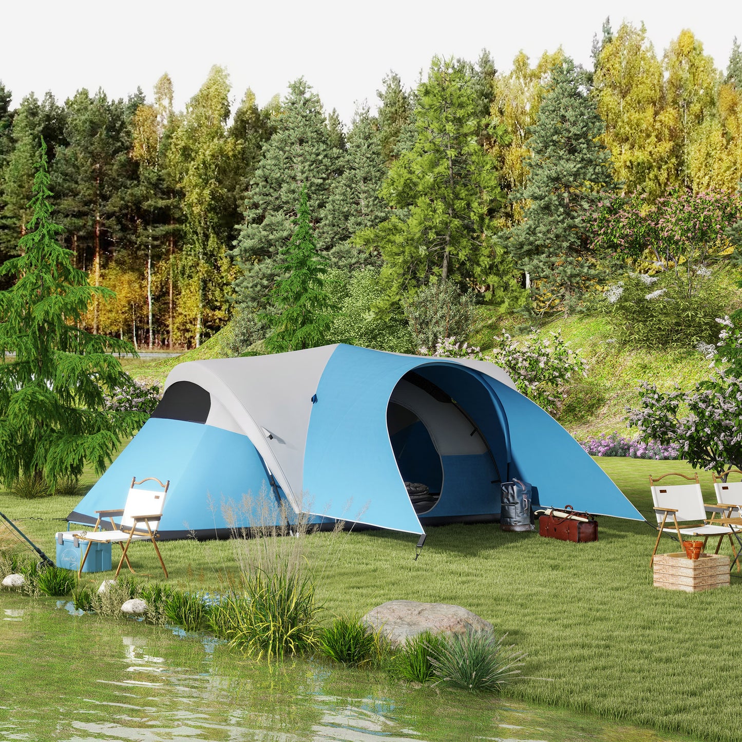 3000mm Waterproof Camping Tent for 5-6 Man