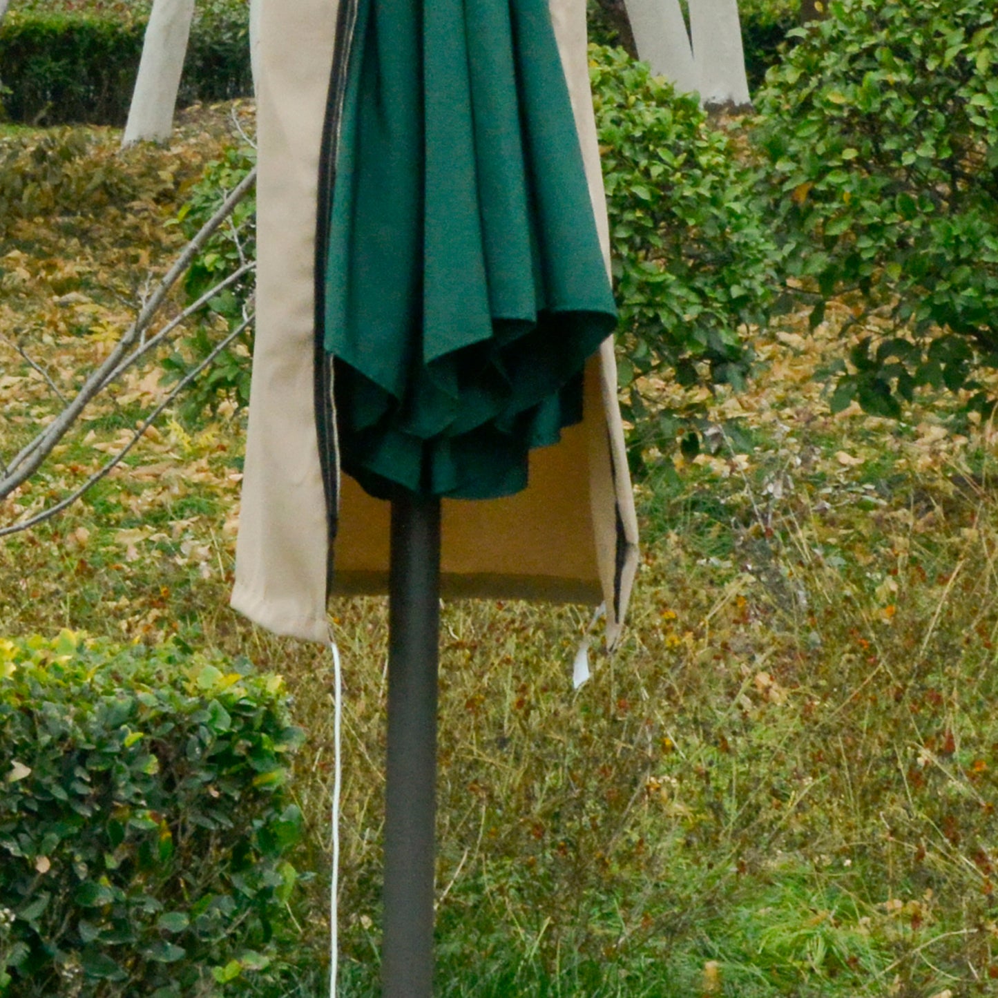 Outdoor Cantilever Umbrella Cover with Rod, Zipper