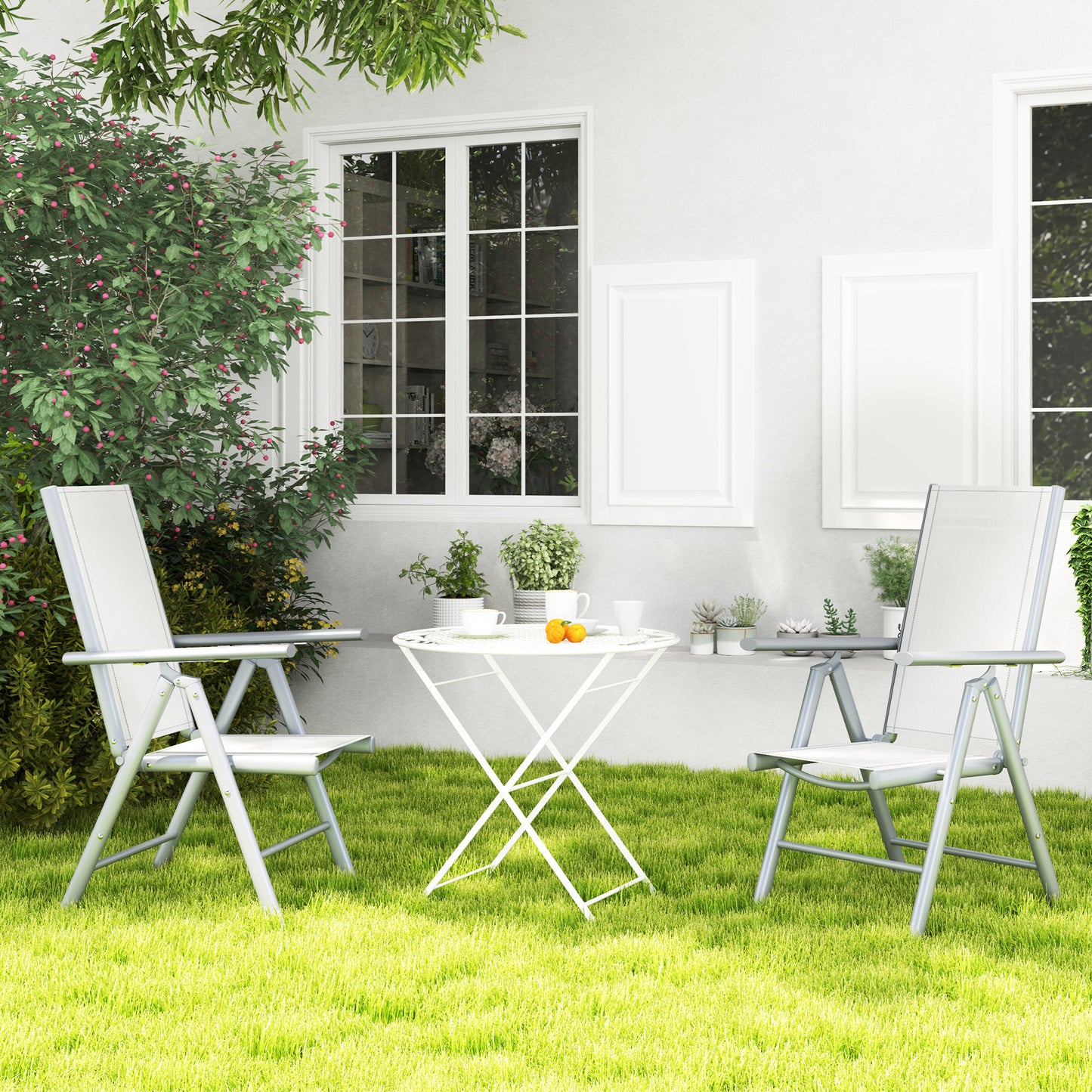 Set of Two Aluminium Folding Chairs