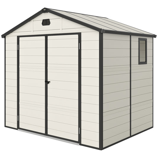 7.9ft x 6.2ft Recycled Garden Shed with Aluminium Frame and Plastic