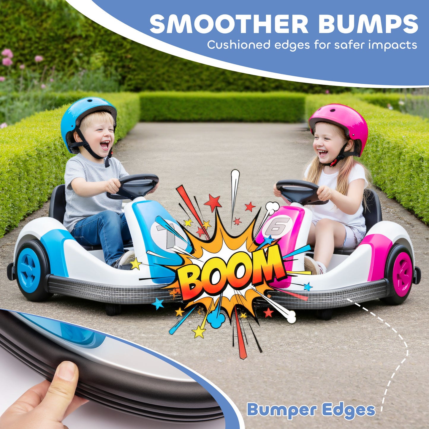 Kids Bumper Car with 360-Degree Rotation