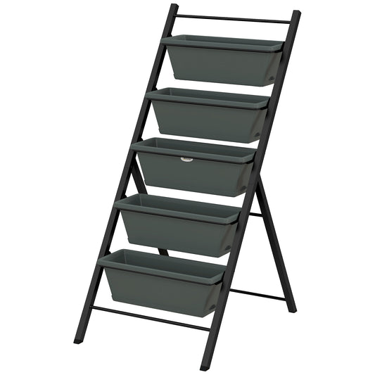 5-Tier Vertical Raised Garden Planter with 5 Container Boxes