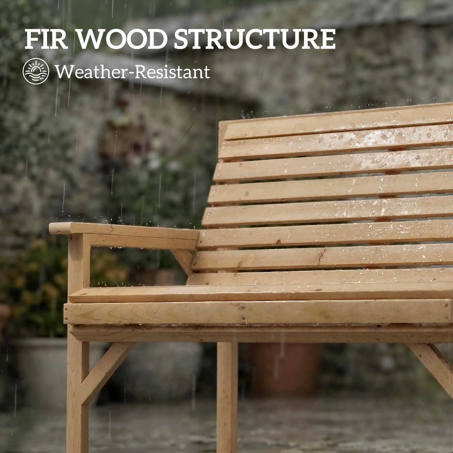 2 Seater Wooden Garden Bench