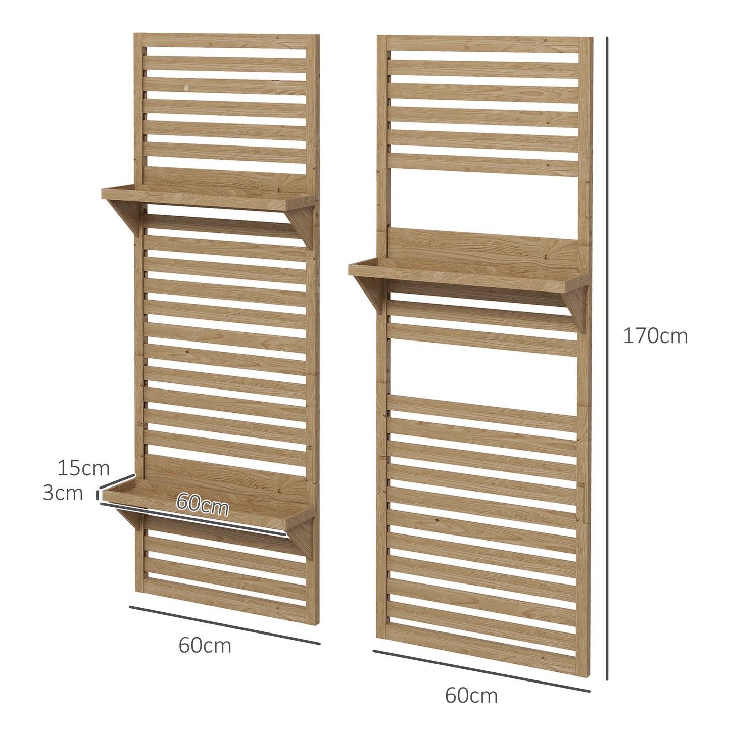 Wall Mounted Plant Stands Set of 2