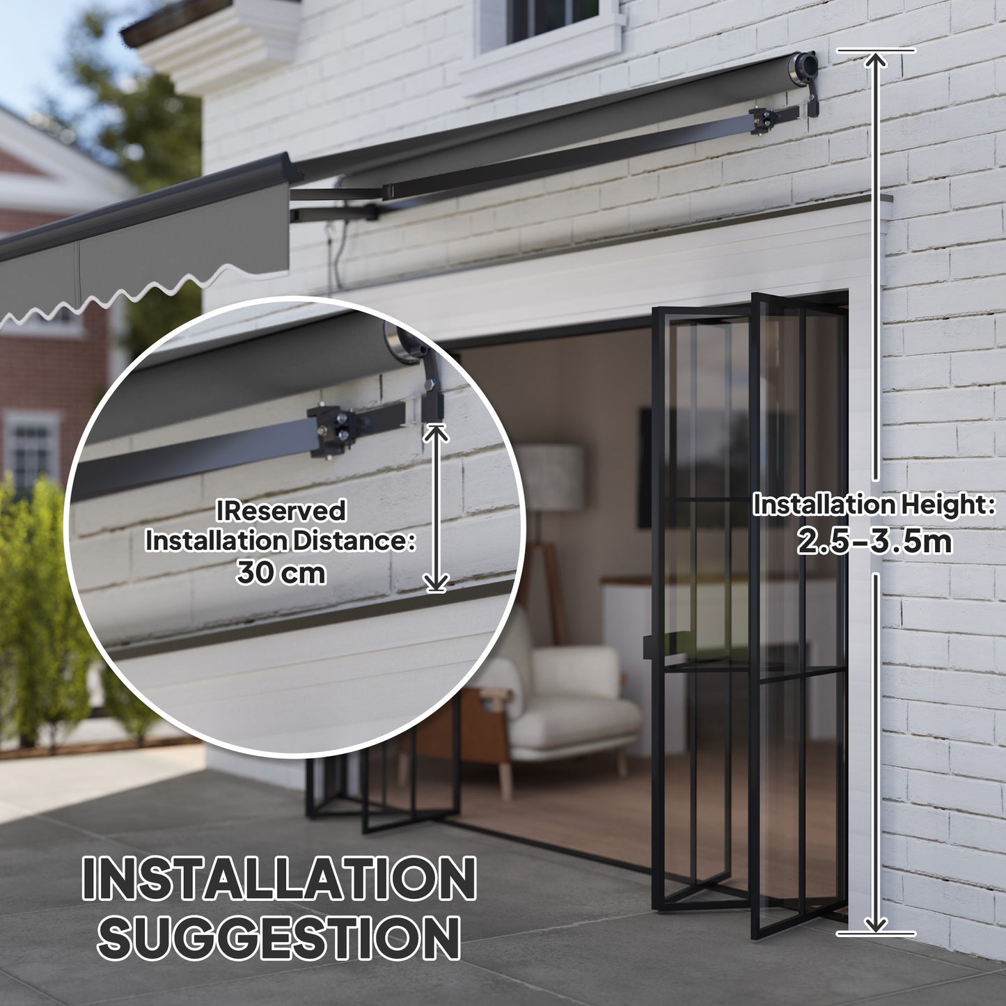 2.5 x 2m Electric Awning with Remote Controller (1)
