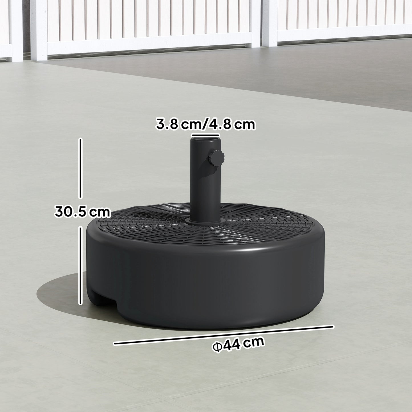 Patio Umbrella Base 22kg Sand Filled Garden Parasol Stand forfor