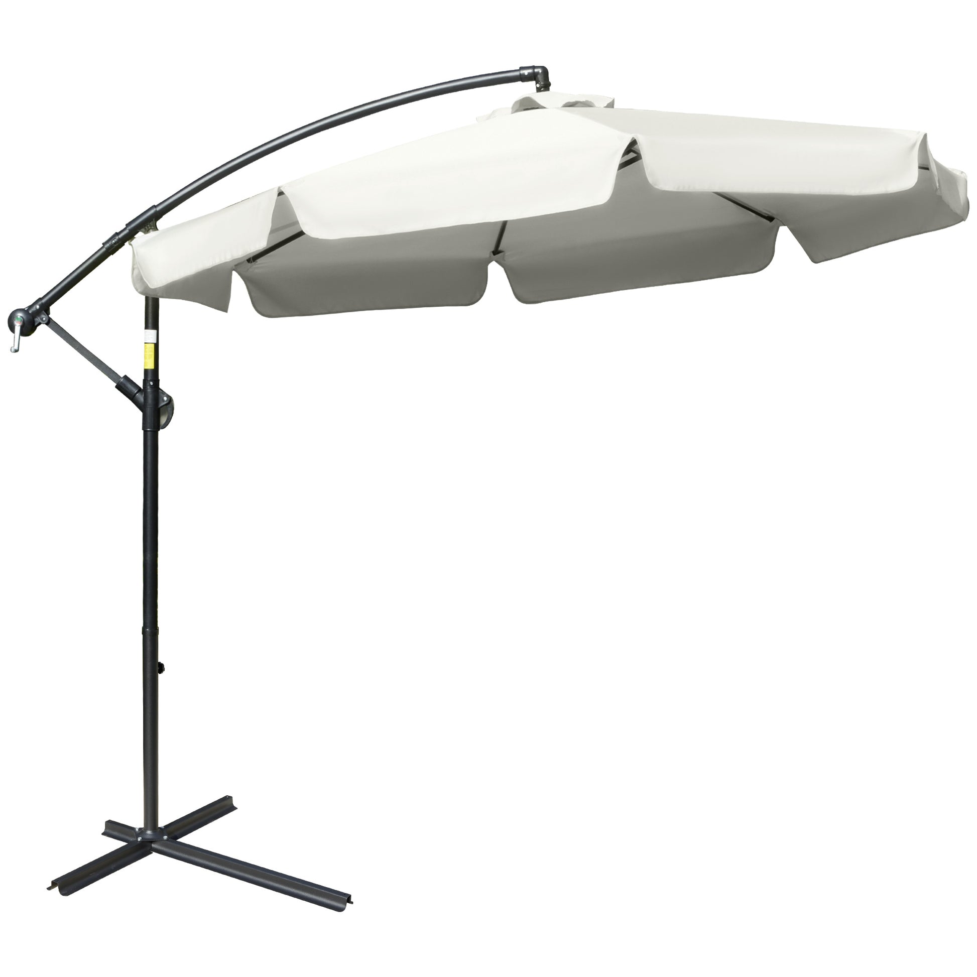 2.7m Garden Banana Parasol Cantilever Umbrella with Crank Handle