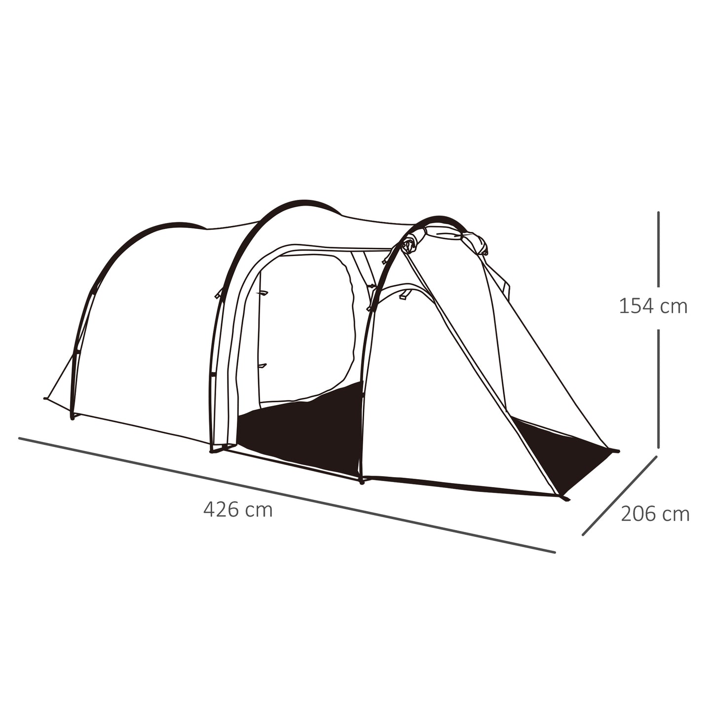 2-3 Man Tunnel Tent with Vestibule