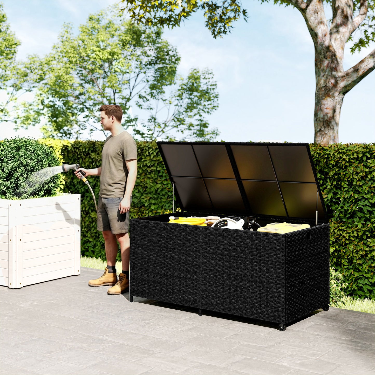 650L Garden Storage Box with 2 Wheels