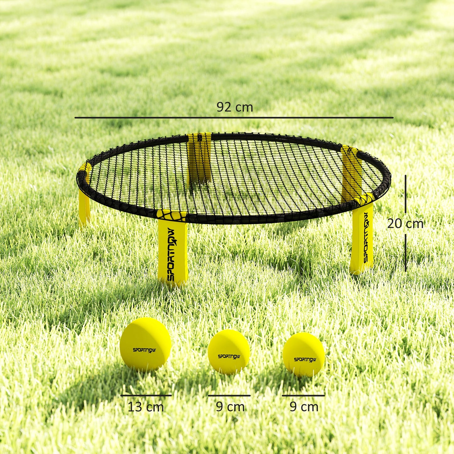 Spike Game Set, Mini Beach Games Set with Net, 3 Balls and Ball Pump