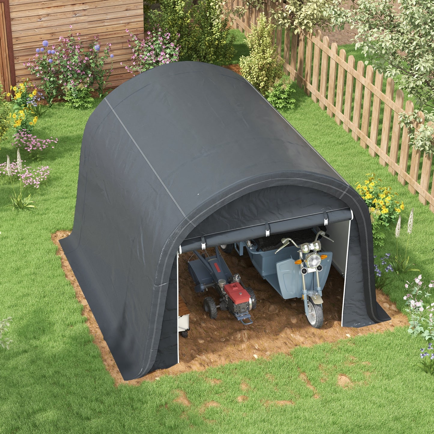 3 x 3(m) Garden Storage Tent, Heavy Duty Outdoor Shed