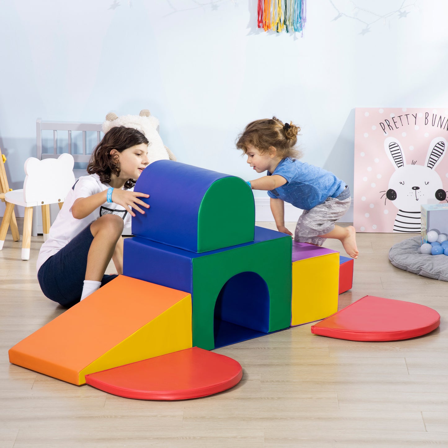 Seven-Piece Kids Soft Playset, for Toddlers