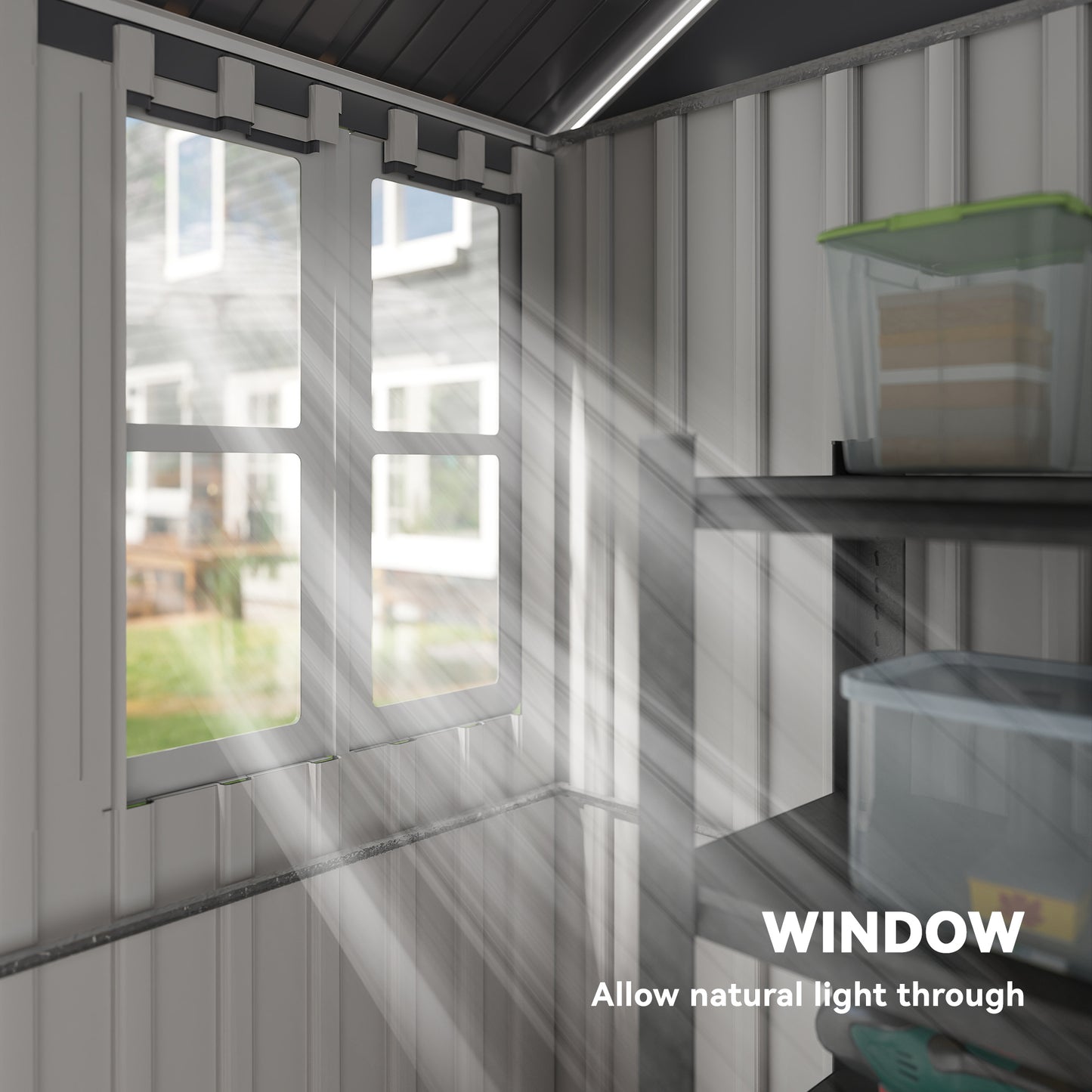 8 x 6 ft Galvanised Garden Shed